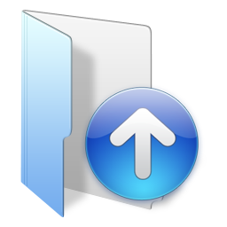 Folder Blue Up Icon 256x256 png
